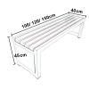 Outdoor Garden Bench, Wood and Metal Frame, 2-Seater, Up to 220 kg, 1.2 m view 2