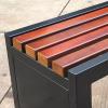 Outdoor Garden Bench, Wood and Metal Frame, 2-Seater, Up to 220 kg, 1.2 m view 3