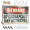 COTECI Mancave Stuff for Men Decor Beware of Chesapeake Bay Retriever Metal Sign for Men (20 x 30 cm) view 1