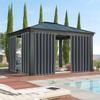 XUIAQZW Weatherproof Outdoor Curtain with Top and Bottom Grommets, 210 x 160 cm (W x H) view 1