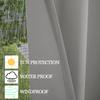 XUIAQZW Weatherproof Outdoor Curtain with Top and Bottom Grommets, 210 x 160 cm (W x H) view 3