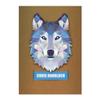 Kartenkaufrausch 2-Pack Personalized A5 School Notebooks, Brown Polygonal Wolf, Ruled No. 9 view 1