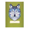 Kartenkaufrausch 16-Pack A5 School Notebooks, Polygonal Wolf in Green, Contrast Ruling 2 view 1