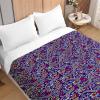 Odot 3D Exotic Print Quilted Bedspread, Navy Paisley, 220 x 240 cm view 1