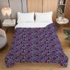 Odot 3D Exotic Print Quilted Bedspread, Navy Paisley, 220 x 240 cm view 3