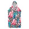Hiseng Bath Poncho for Children and Adults, Geometric Print, Soft Microfiber Bathrobe Towel, Quick-Drying Surf and Beach Poncho with Hood, 75 x 145 cm view 1