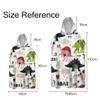Hiseng Bath Poncho for Children and Adults, Geometric Print, Soft Microfiber Bathrobe Towel, Quick-Drying Surf and Beach Poncho with Hood, 75 x 145 cm view 3