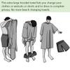 Highdi Cartoon Beach Poncho Towel with Hood, 75 x 110 cm, Waves view 4