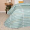 Sancarlos Reversible Bedspread for 180 cm Wide Beds, Mint Green and Mustard Yellow view 2