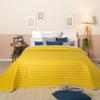 Sancarlos Reversible Bedspread for 180 cm Wide Beds, Mint Green and Mustard Yellow view 3
