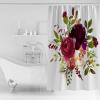 Xiangpeifbh Floral Watercolor Shower Curtain with 12 Hooks, Waterproof Polyester, 200 x 180 cm view 2