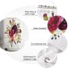 Xiangpeifbh Floral Watercolor Shower Curtain with 12 Hooks, Waterproof Polyester, 200 x 180 cm view 4