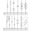 Fence Elements, Garden Gate, Metal Fence, Fence Decoration, Fence Posts and Balcony Screening Set view 4