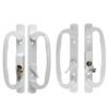 Hyneesun Patio Door Handle Set, 10 cm Hole Spacing, White, Offset Mortise Style view 2