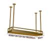 HMTE Hanging Wine Glass Rack, European-Style Wine Bottle Holder, Black, 120 x 35 cm (Gold, 60 x 35 cm) view 3