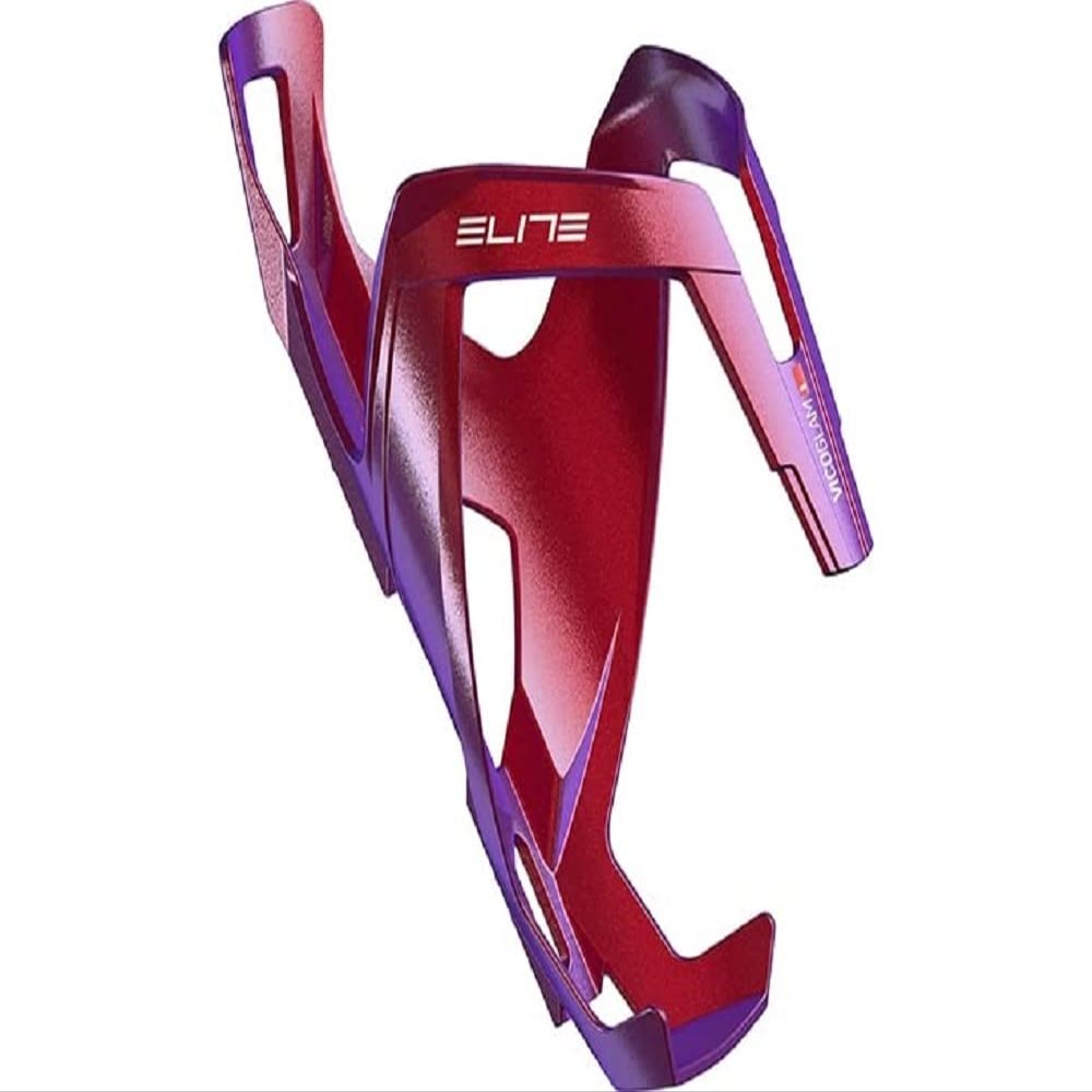 Elite Vico Glam Bottle Cage, Metallic Red/White Graphic Design