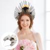 Chic Black Plastic Halo Headpiece for Parties view 4