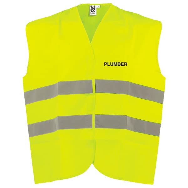 V Safety Unisex Adjustable High-Visibility Vest, Yellow, M/L