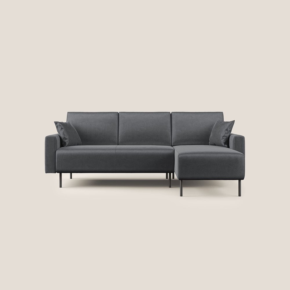 Divani.Store Arthur Sofa, Velvet, Anthracite, Right