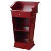 Solid Wood Lectern Podium for School, Conference, Reception, and Office — Red, One Size view 1