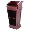 Solid Wood Lectern Podium for School, Conference, Reception, and Office — Red, One Size view 2