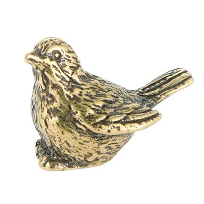 Milisten Brass Sparrow Figurine, Retro Bird Decor for Desk, Car, Office and Home