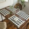 DIoFent Elegant Black and White Woven Tassel Table Runner, Korean Cotton Thread, 2 Colors view 3