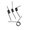 10-Piece Spring Steel V-Shaped Torsion Spring, 0.8 mm Wire Diameter, 45/90/180/240° Angles, Spiral-Shaped, 0.852 Turns/180 view 2