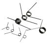 10-Piece Spring Steel V-Shaped Torsion Spring, 0.8 mm Wire Diameter, 45/90/180/240° Angles, Spiral-Shaped, 0.852 Turns/180 view 3