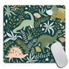 TSSOHU Dinosaur Tropical Leaves and Flowers Mouse Pad view 1