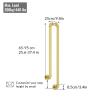 Gold-Colored Side-Mounted Stair Railing with Mounting Kit, 200 kg Capacity view 2
