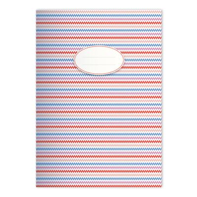 Kartenkaufrausch 2-Pack Fresh, Cheerful DIN A4 Math Notebooks, Pink and Red Zigzag Stripes, Ruling 23
