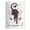 Kartenkaufrausch Set of 8 Personalized DIN A5 Primary School Notebooks, Black Cat and Owl on Pink view 1