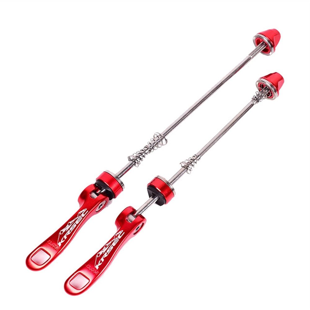 Quick-Release Skewer Set, Front 100 × 9 mm / Rear 135 × 10 mm, Red