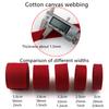 Cotton Webbing for Bag Straps, Backpacks, Cargo Tie-Downs & Belts, 9.1 m/lot, Black, 50 mm view 2