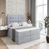 ALTDECOR BERO Box Spring Bed with H4 Mattress, 180 x 200 cm, Gray view 1