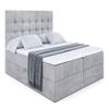 ALTDECOR BERO Box Spring Bed with H4 Mattress, 180 x 200 cm, Gray view 2