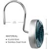 12-Pack Decorative Green Shower Curtain Hooks, Stainless Steel Rings view 3