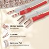 Tertullus VS903 High-End OFC Flat Pure Copper Speaker Cable, 17 AWG (1.0 mm²), Spade-to-Banana, 2.5 m, 1 Pair view 4