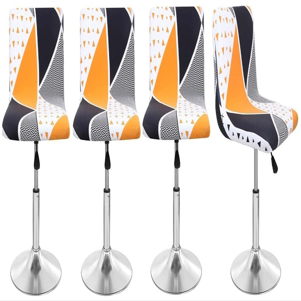 AQIGR 4-Pack Bar Stool Slipcovers with Low Backrest Covers, Stretch, Color #24