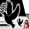 1x Peace Dove Sticker – Love, Punk, 1980s, Hippie, Flower Power view 1