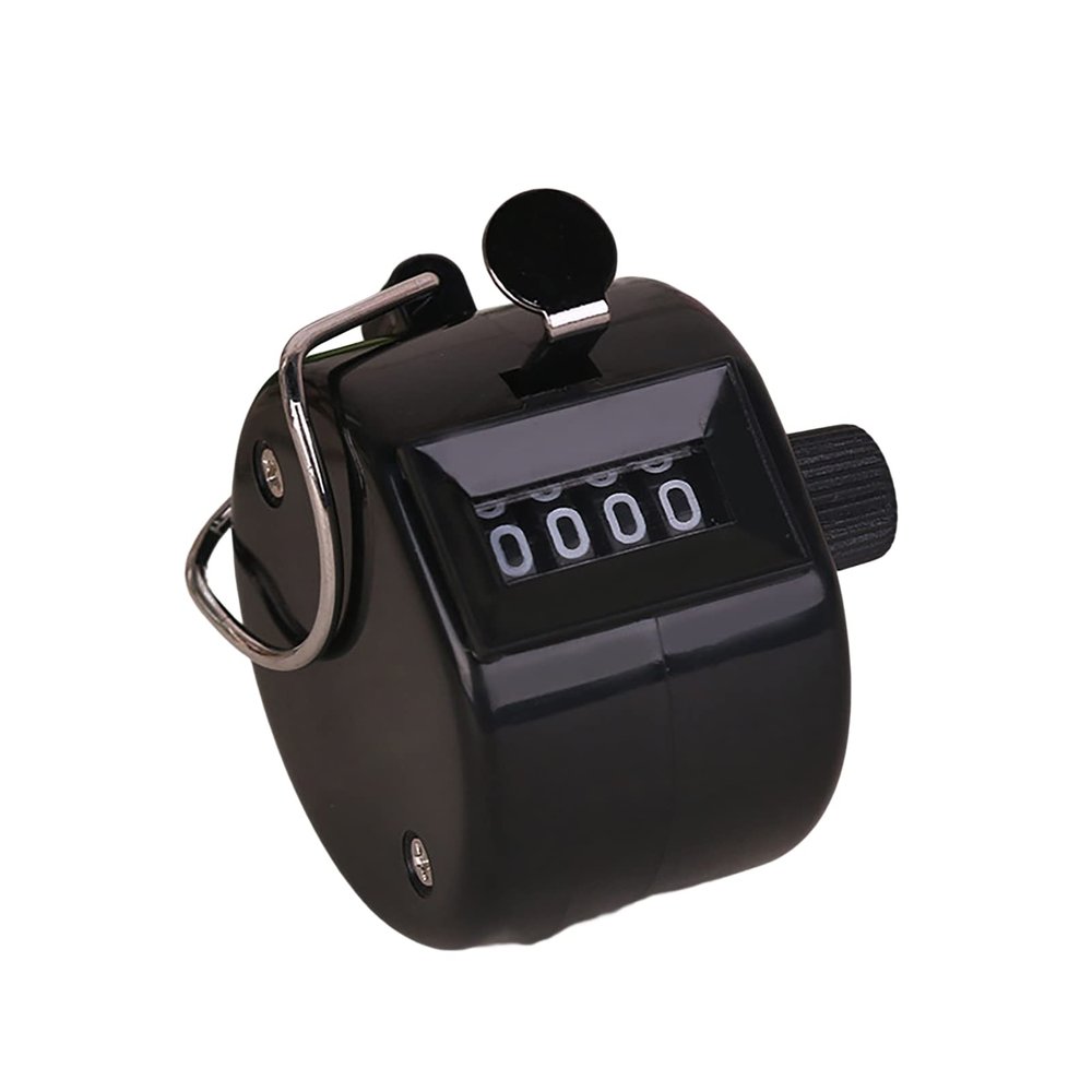 Lamphle 4-Digit Mechanical Hand Tally Counter, Black