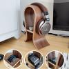 TOMYEUS Wooden Headphone Stand, Walnut Finish view 3