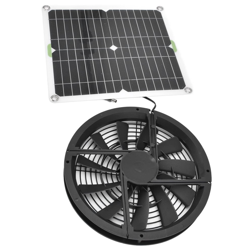 VBESTLIFE Solar Panel Fan, 3,000 RPM, Waterproof