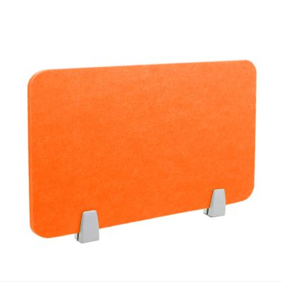 Icegrey Freestanding Felt Acoustic Desk Divider, Orange, 120 x 30 cm