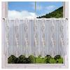 DSD Design-Studio Drechsler Devina Window Panel Curtain with Decorative Band Embroidery, Brown, Plauen Lace, 55 x 144 cm view 1