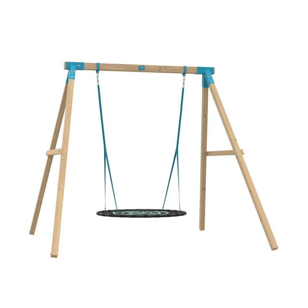 TP Toys 741S2 Knightswood Double Wooden Swing Set with Giant Nest Swing, FSC