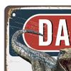 Danger Velociraptor Containment Metal Sign, 12 x 8 in view 2