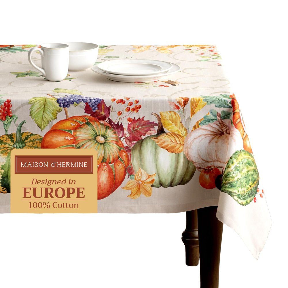 Maison d'Hermine Rectangular Tablecloth, 100% Cotton, 220 x 160 cm