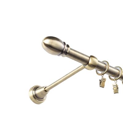 Fenster DEKOR Antique Gold Oval Curtain Rod, 120 cm